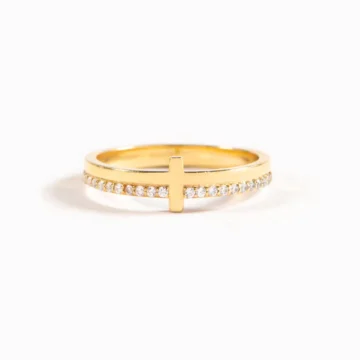 God is in Control Golden Cross Ring