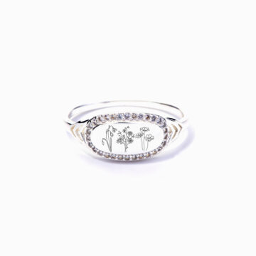 [Custom Birth Month Flower] To My Mother “You are more than enough” Birth Month Flower Ring